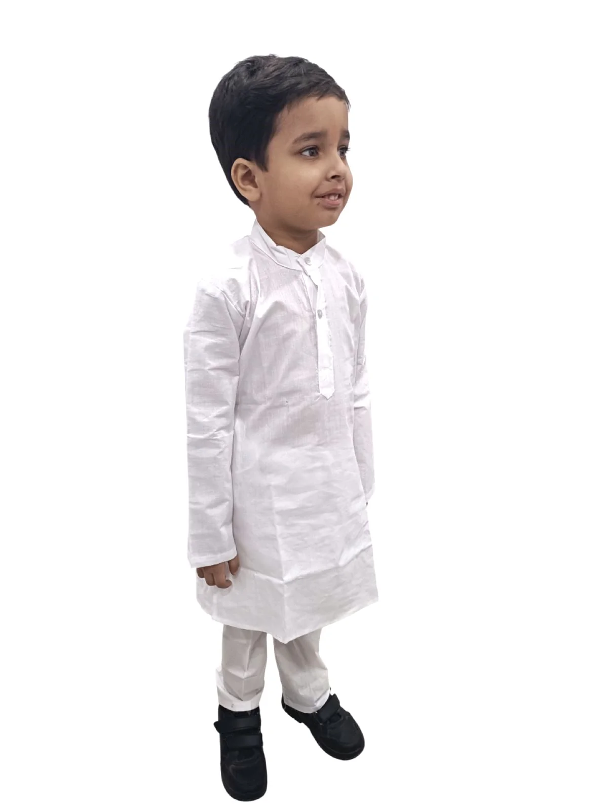 White Kurta Pyjama for Boys Kids & Adult Fancy Dress Costume - Image 2