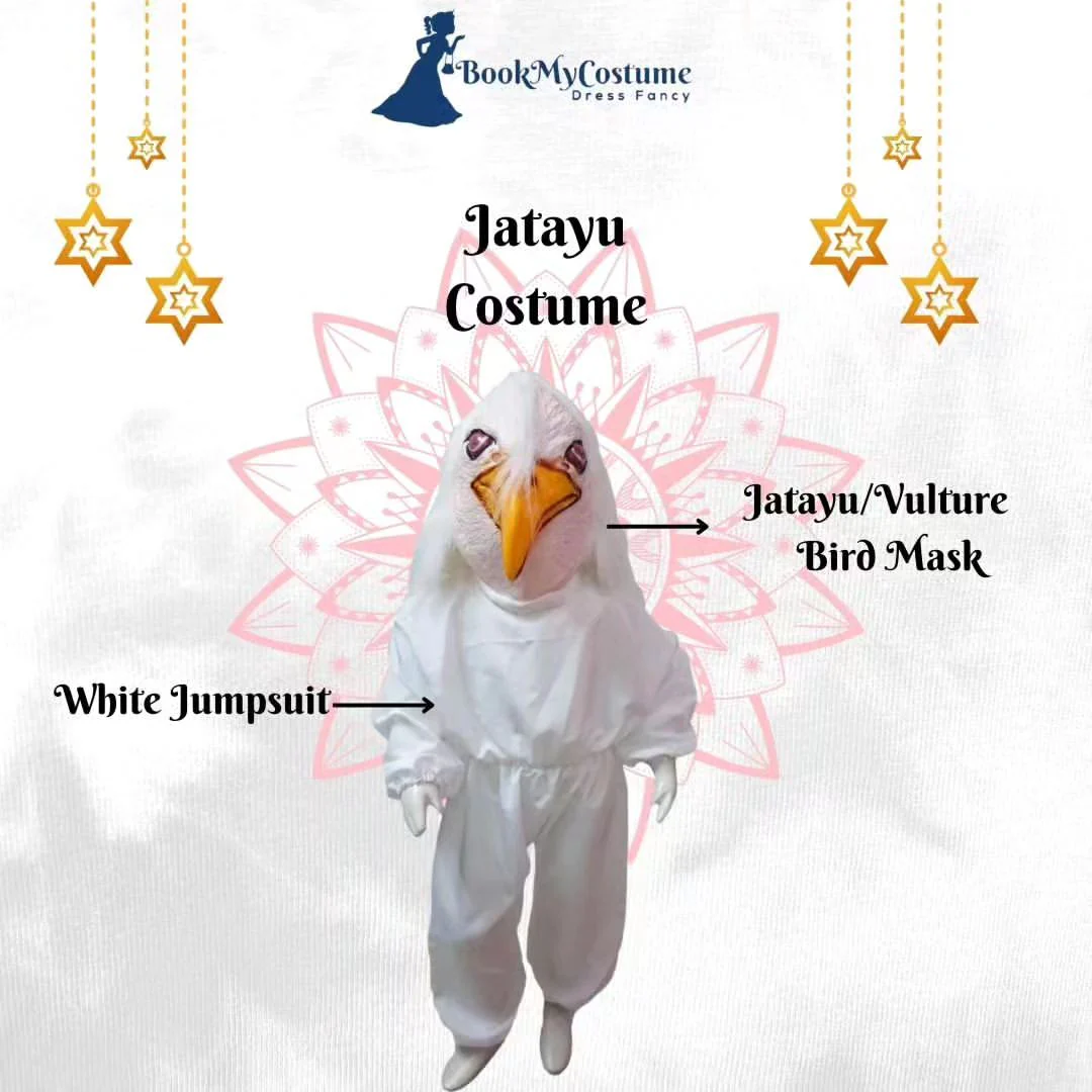 Jatayu White Old Vulture Giddh Bird Ramayana Kids & Adults Fancy Dress Costume - Image 4