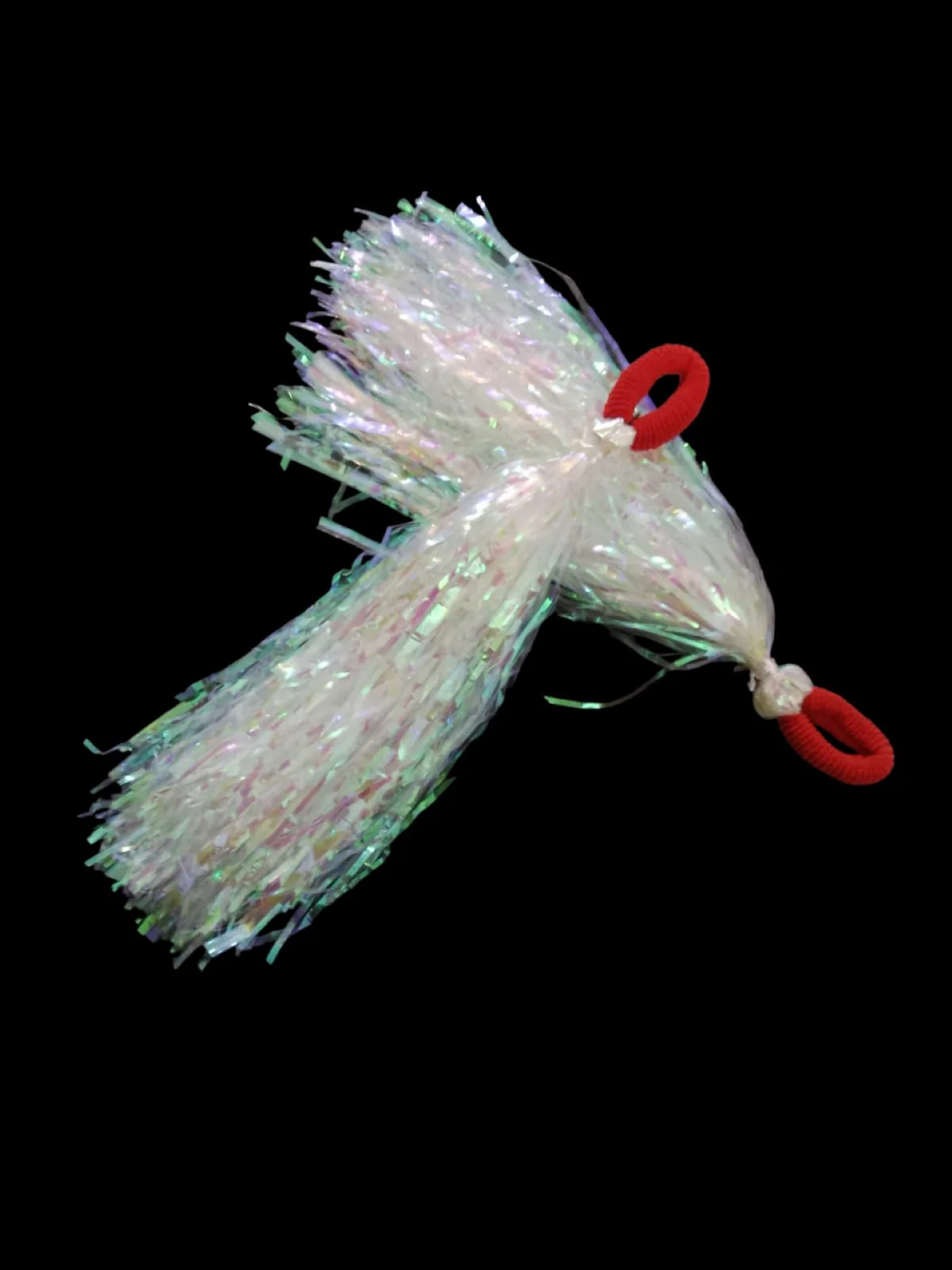 White with Reflection Pom Poms Cheerleader Dance Kids & Adults Costume Accessory - Image 3